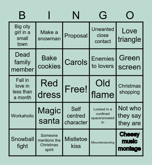 Ella’s Bingo Card