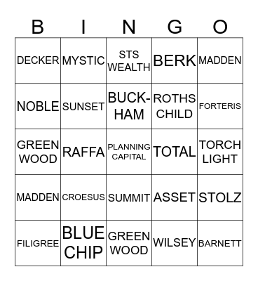 Bingo Card