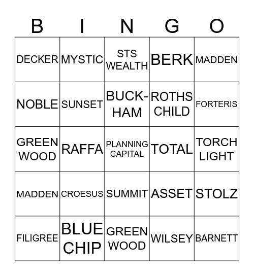 Bingo Card