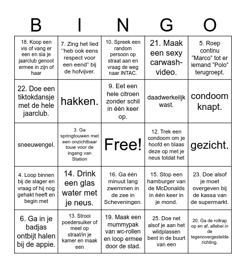 LOCA'S Bingo Card