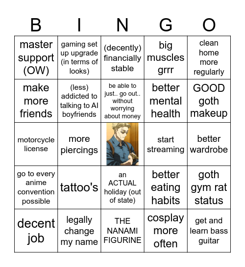 2025 GOALS BINGO CARD Bingo Card