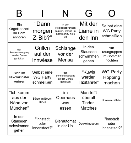 Passau Bingo Card