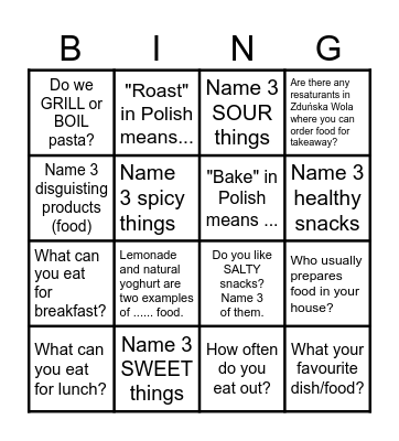 Revision Bingo Card