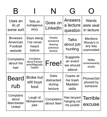 LEO BINGO Card