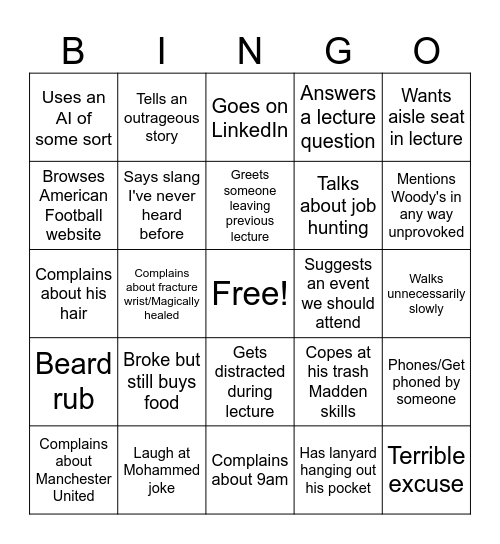 LEO BINGO Card