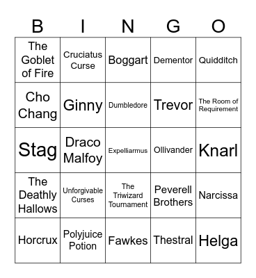 Know your Potter! Bingo Card