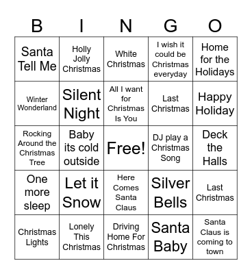 Christmas BINGO Card