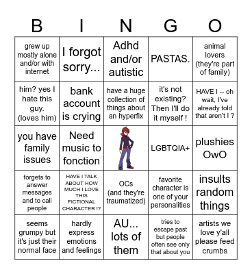 Silver Kinnie Bingo Card