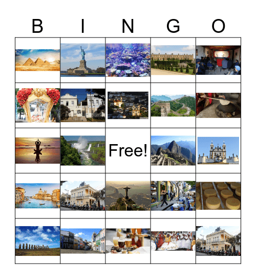 Patrimônios da Humanidade Bingo Card