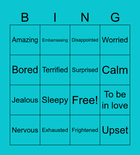 Speakout B1 (unit 2) Bingo Card