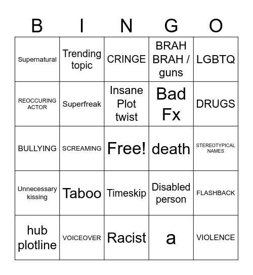 TMRS teaching Bingo Card