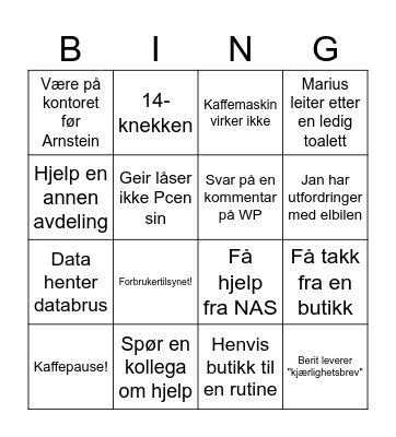 ASO BINGO BW EDITION Bingo Card