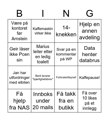 ASO BINGO BW EDITION Bingo Card