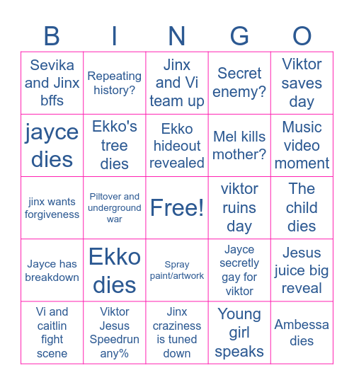 ARCANE WATCH Bingo Card