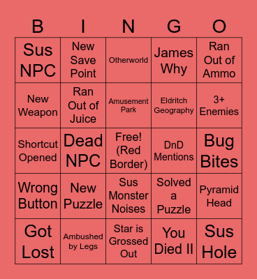 Starfish Hill 2: The Silencing Bingo Card