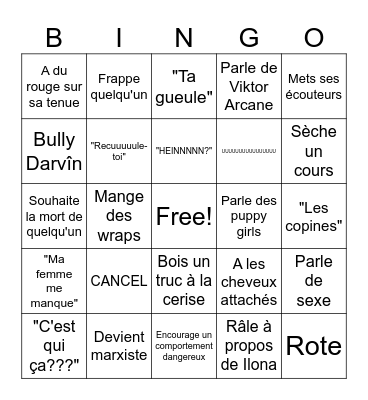 BING'TERENN Bingo Card