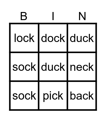 /ck/ Bingo Card