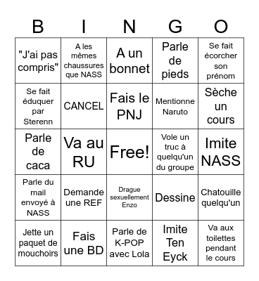 DARVÎN'GO Bingo Card