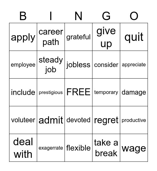 My Perspectives 3- CH 2 - ENG Bingo Card