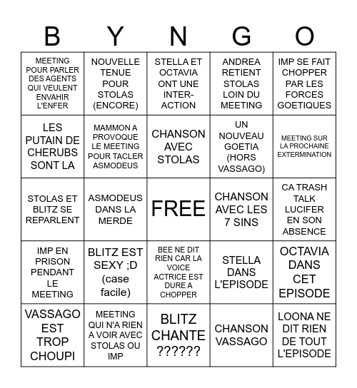 MASTERMIND BYNGO Bingo Card