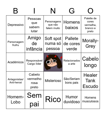 Personagens fav da Inês Bingo Card