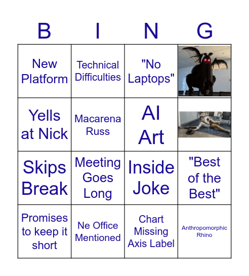 AEGIS ANNUAL MEETING 2024 Bingo Card