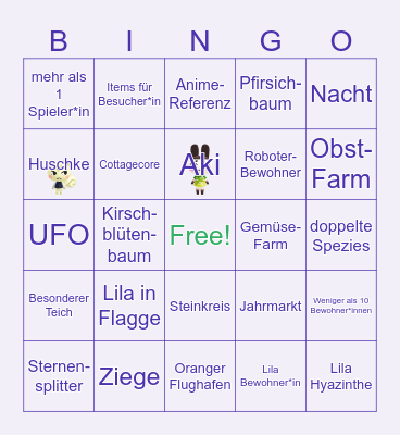 Schlummer-Bingo Card