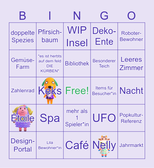 Schlummer-Bingo Card