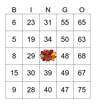 Fall BINGO! Bingo Card