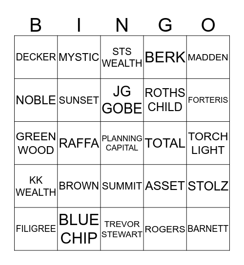 Bingo Card