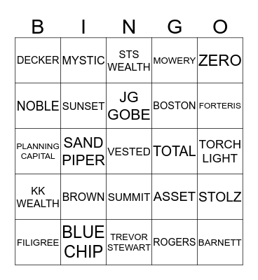 Bingo Card