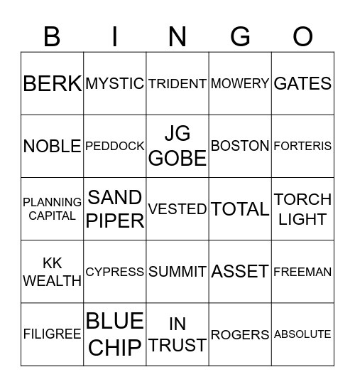 Bingo Card