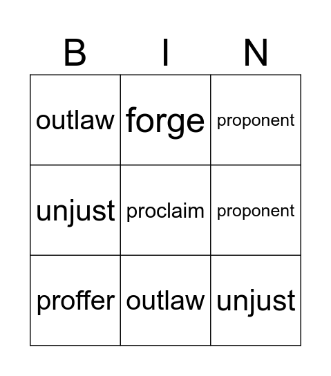 Bingo Card