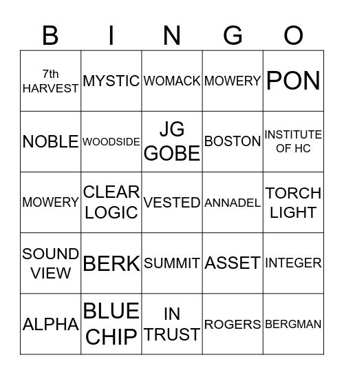 Bingo Card