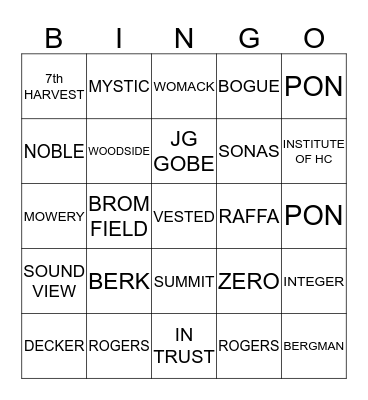Bingo Card