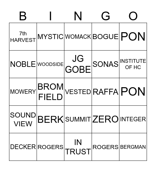 Bingo Card