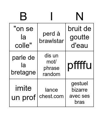 Titou-Bingo Card