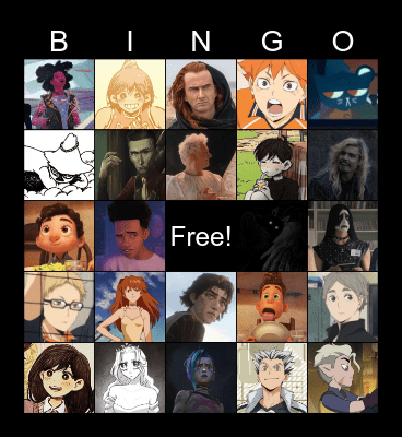 Circusmantis fave character Bingo Card