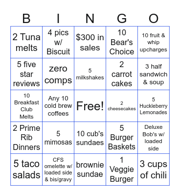 Baytown Bingo Card