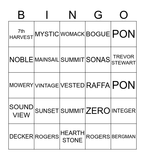 Bingo Card