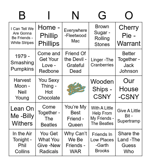 Friendsgiving Music Bingo! Venmo @nate-sacks Bingo Card
