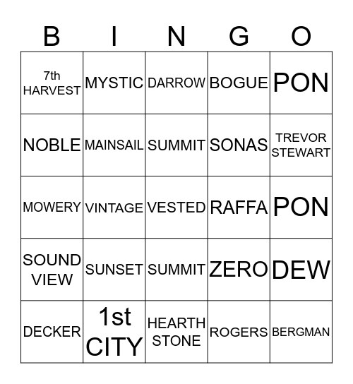 Bingo Card