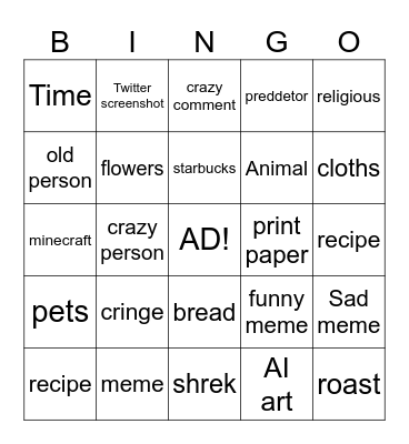 Pinterest  Bingo Card