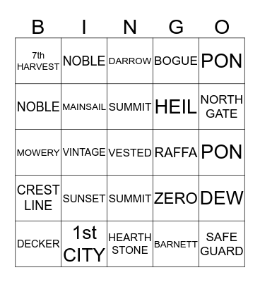 Bingo Card