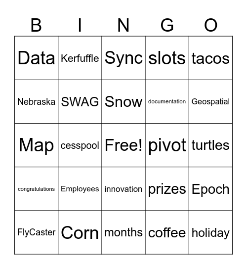 2024 EpochGeo Holiday BINGO Card