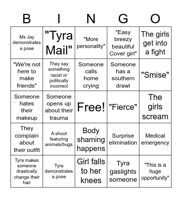 ANTM Bingo Card