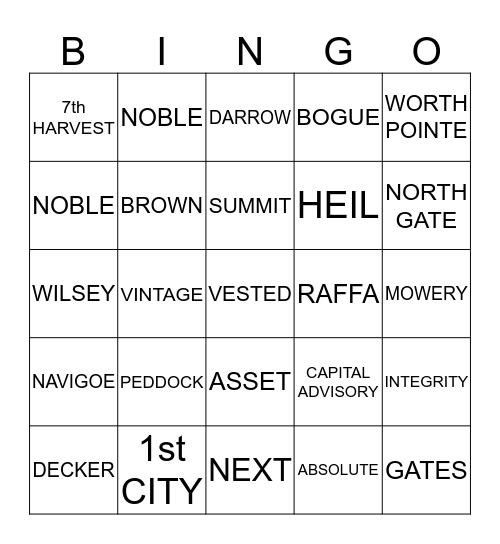 Bingo Card
