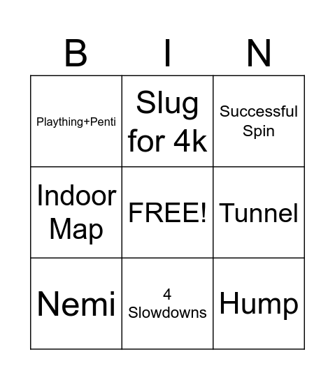 Doid Bingo Card