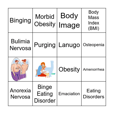 Chapter 18: Eating Disorders Bingo Card