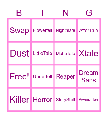 AU bingo Card